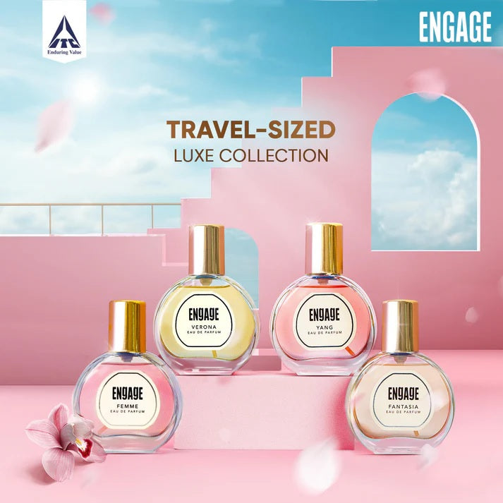 Engage Gift Assorted Luxury Perfume Set - For Women, 100ml, Long Lasting, Assorted Pack, Birthday Gift, Anniversary Gift, 25ml x 4