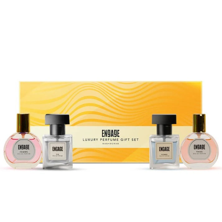 Engage Gift Assorted Luxury Perfume Set - For Men & Women, 100ml, Long Lasting, Assorted Pack, Wedding Gift, Anniversary Gift, 25ml x 4
