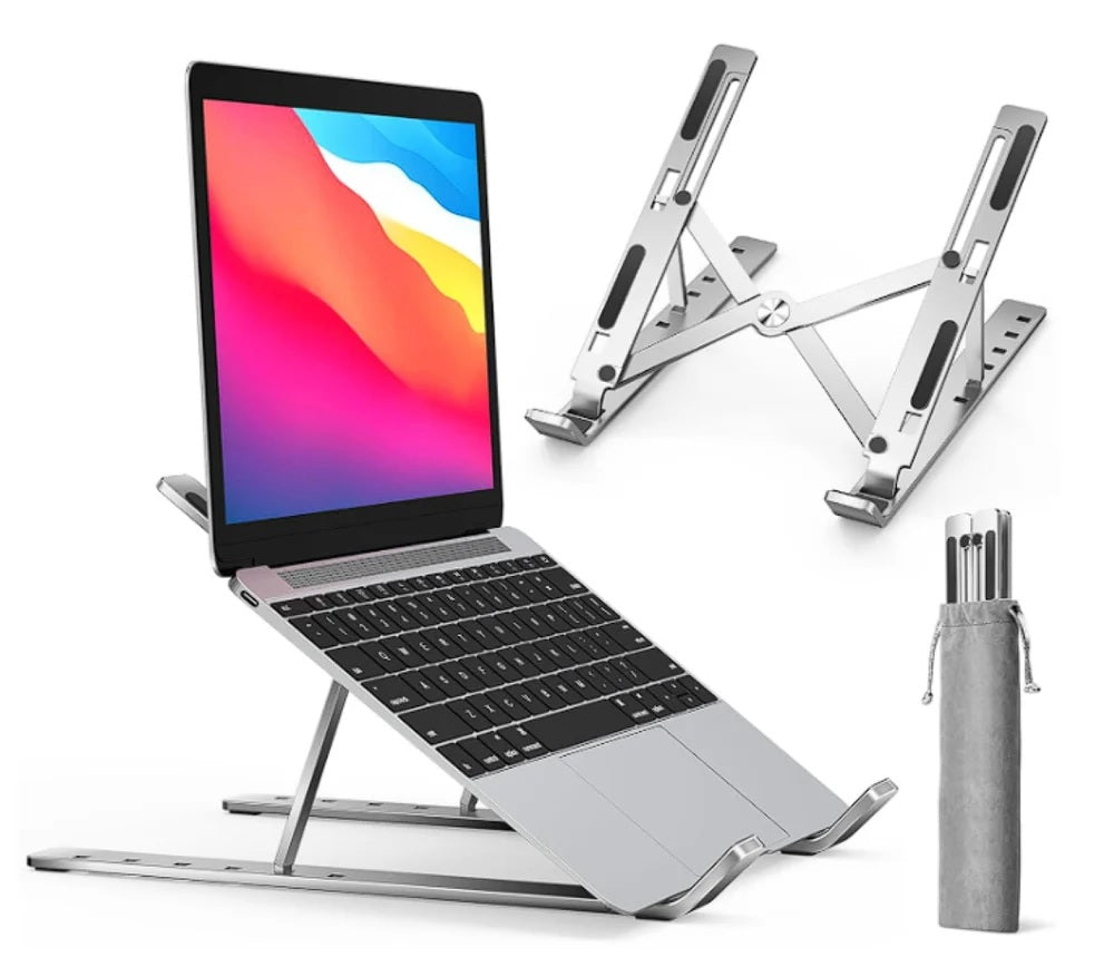 Laptop Stand, Metal 10-90 Degree Premium Aluminum Laptop Stands Suitable for Travelling