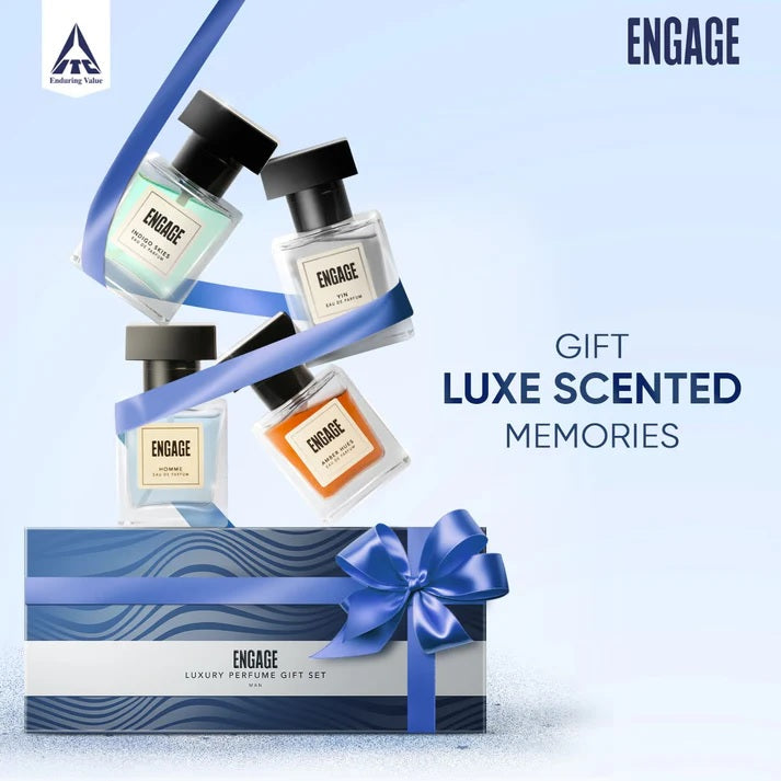 Engage Gift Assorted Luxury Perfume Set - For Men, 100ml, Long Lasting, Assorted Pack, Birthday Gift, Anniversary Gift, 25ml x 4