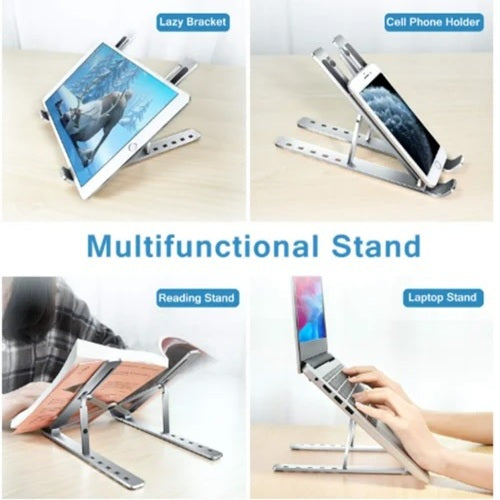 Laptop Stand, Metal 10-90 Degree Premium Aluminum Laptop Stands Suitable for Travelling