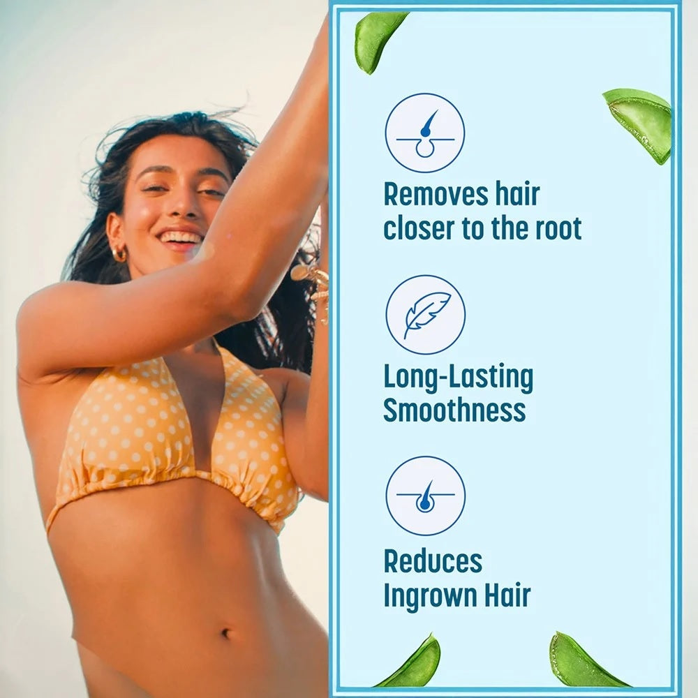 Veet Pure Hair Removal Cream - With Organic Aloe Vera, For Sensitive Skin, Body & Legs, 50 g