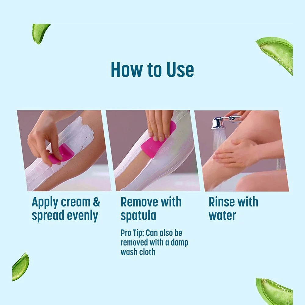 Veet Pure Hair Removal Cream - With Organic Aloe Vera, For Sensitive Skin, Body & Legs, 50 g