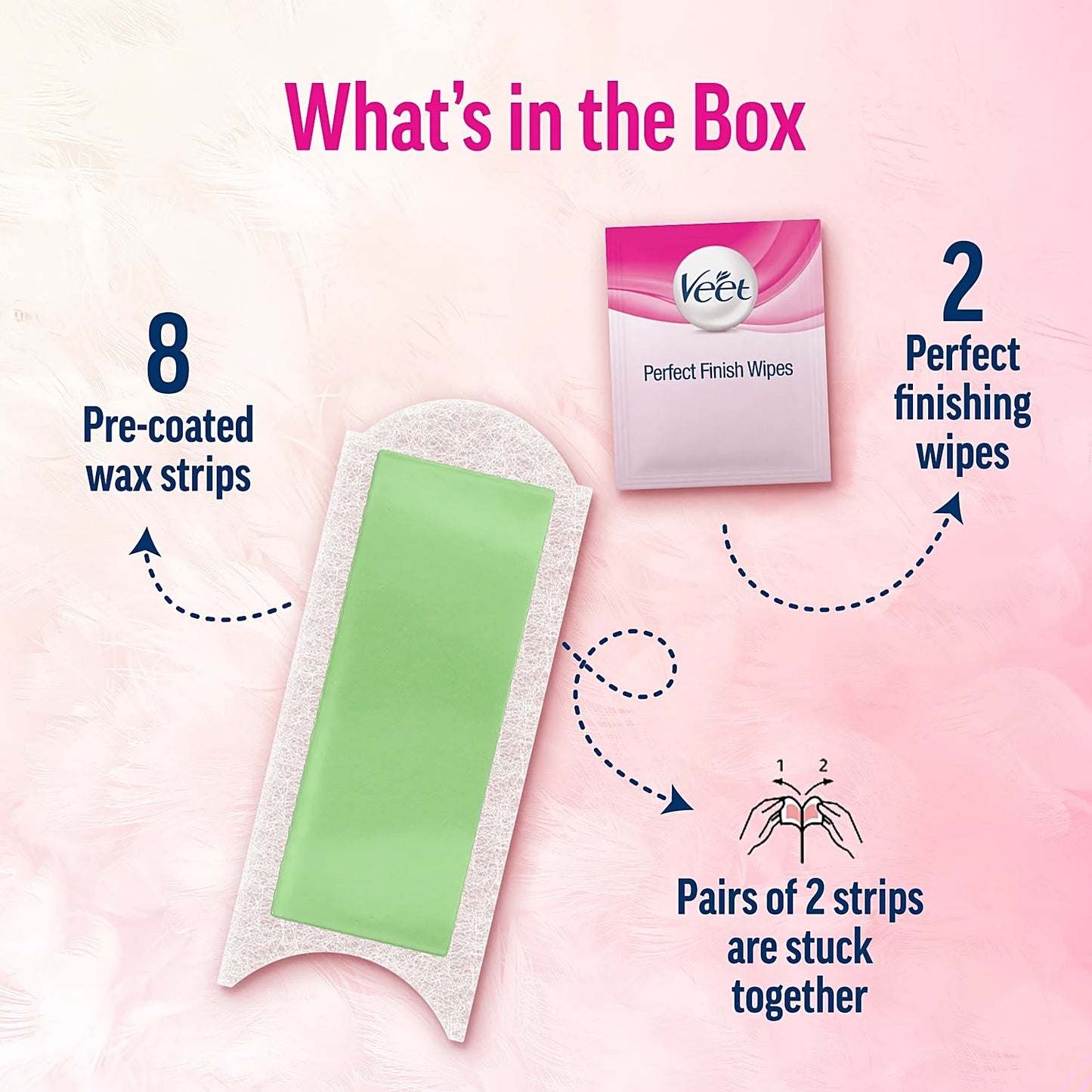 Veet Professional Waxing Strips Kit - For Dry Skin, 20 pcs