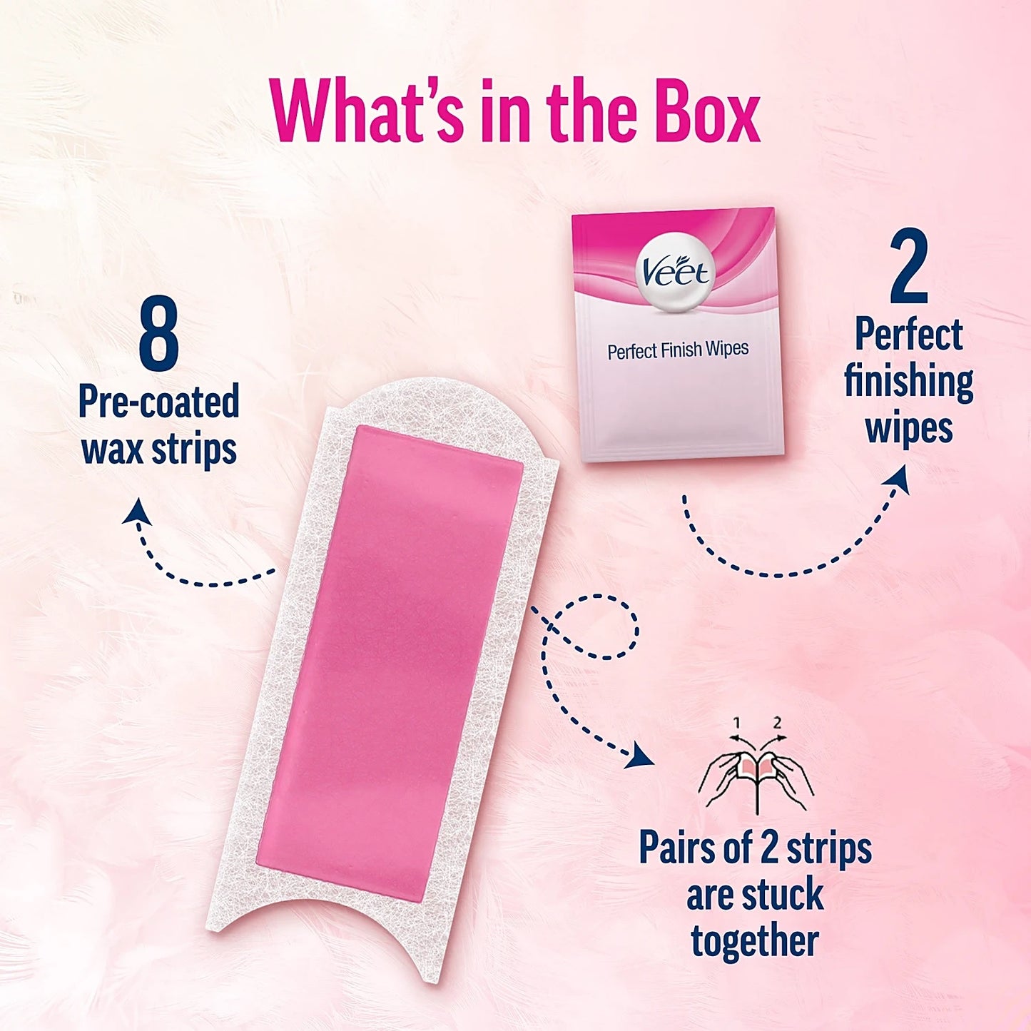 Veet Professional Waxing Strips Kit - For Normal Skin, 20 pcs