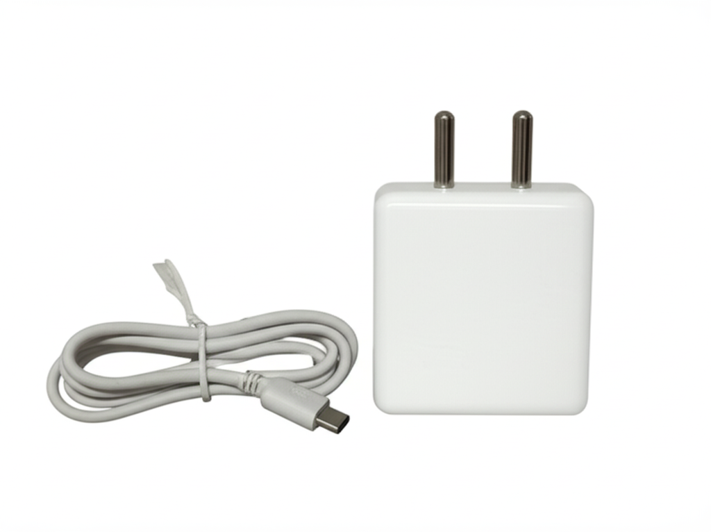 GKON Dura Charge 3.1A Type-C Fast Travel Charger with USB Cable (White)