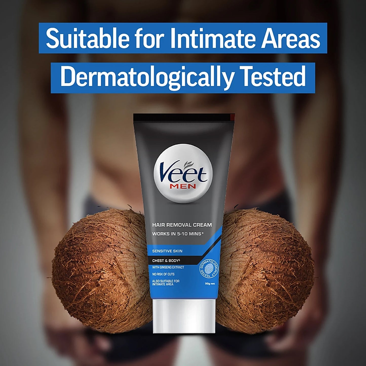 Veet Hair Removal Cream - For Men, Sensitive Skin, 50 g