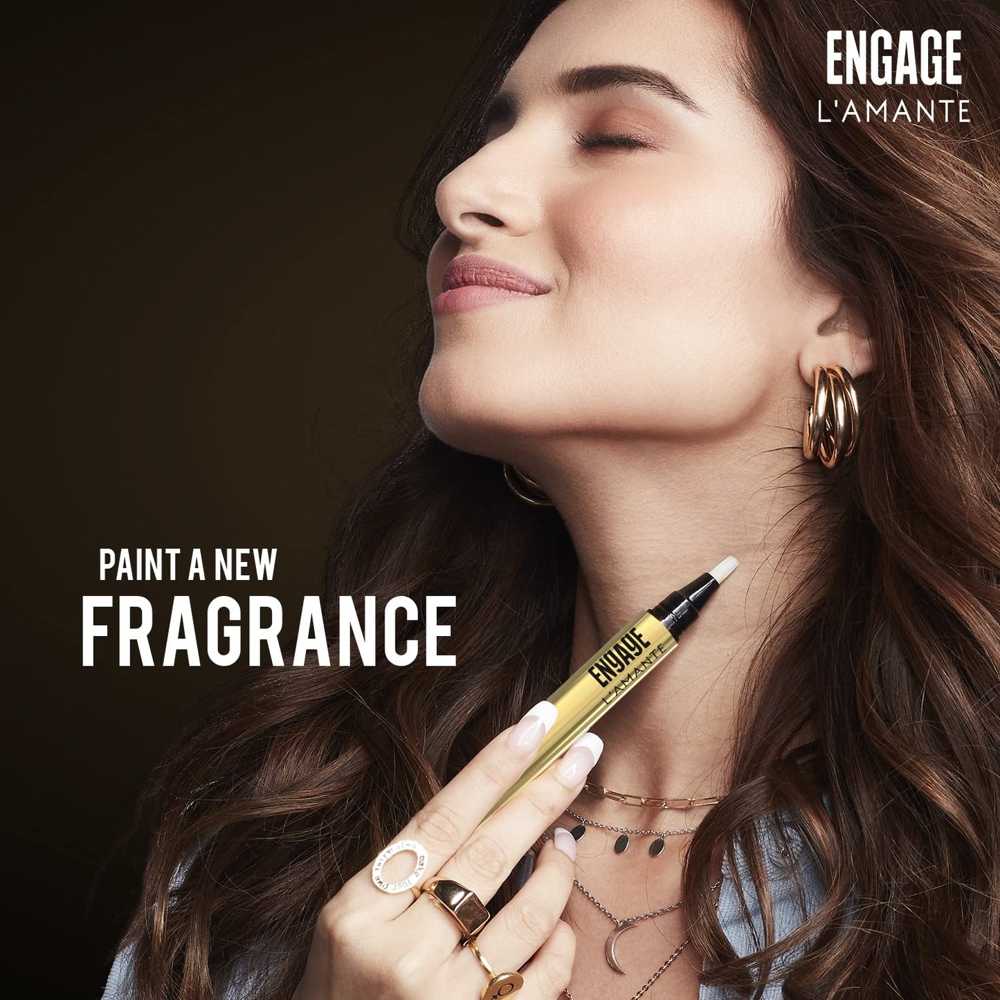Engage L'amante Click & Brush Perfume Pen for Women, Eau De Parfum, Skin Friendly Perfume for Women