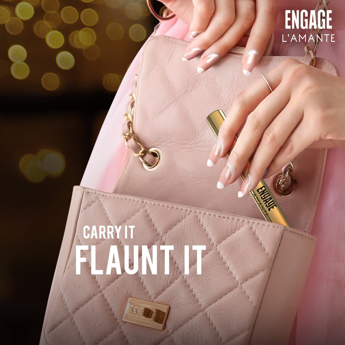 Engage L'amante Click & Brush Perfume Pen for Women, Eau De Parfum, Skin Friendly Perfume for Women