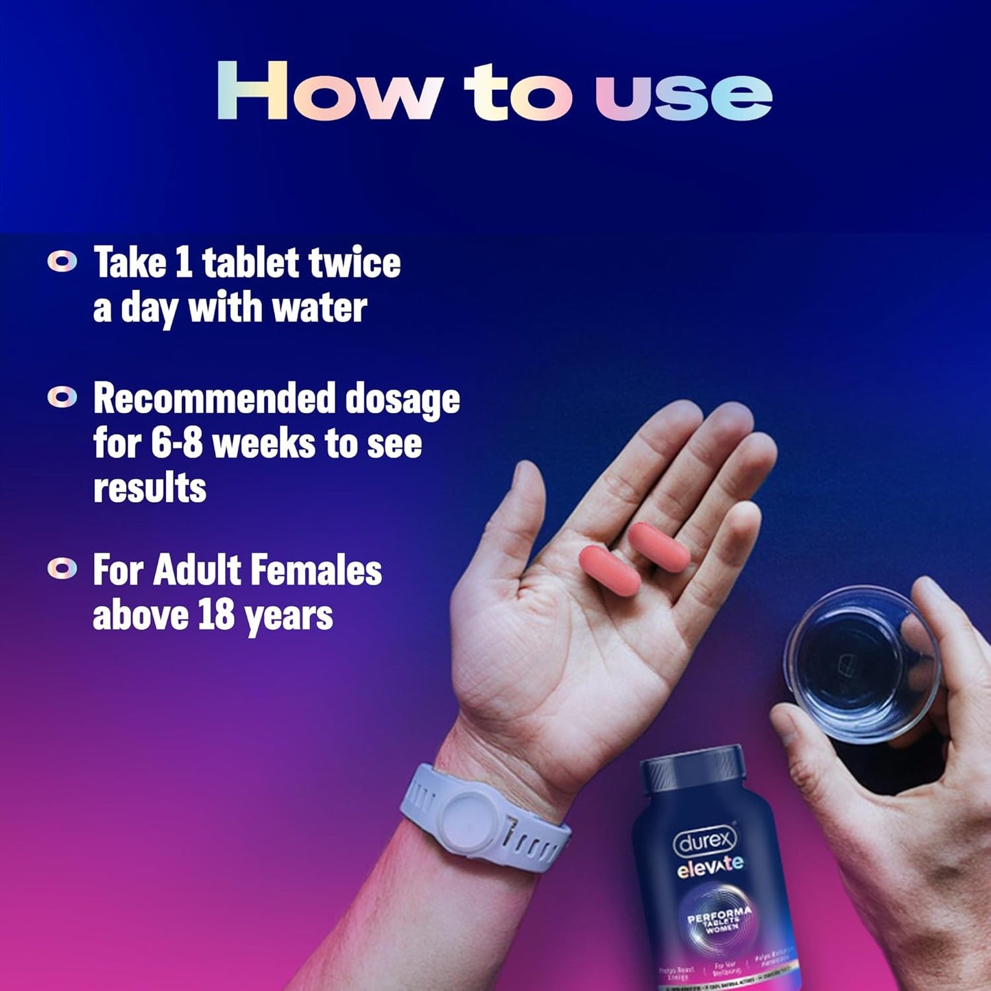 Durex Elevate Performa Tablets For Women, 30 Tablets