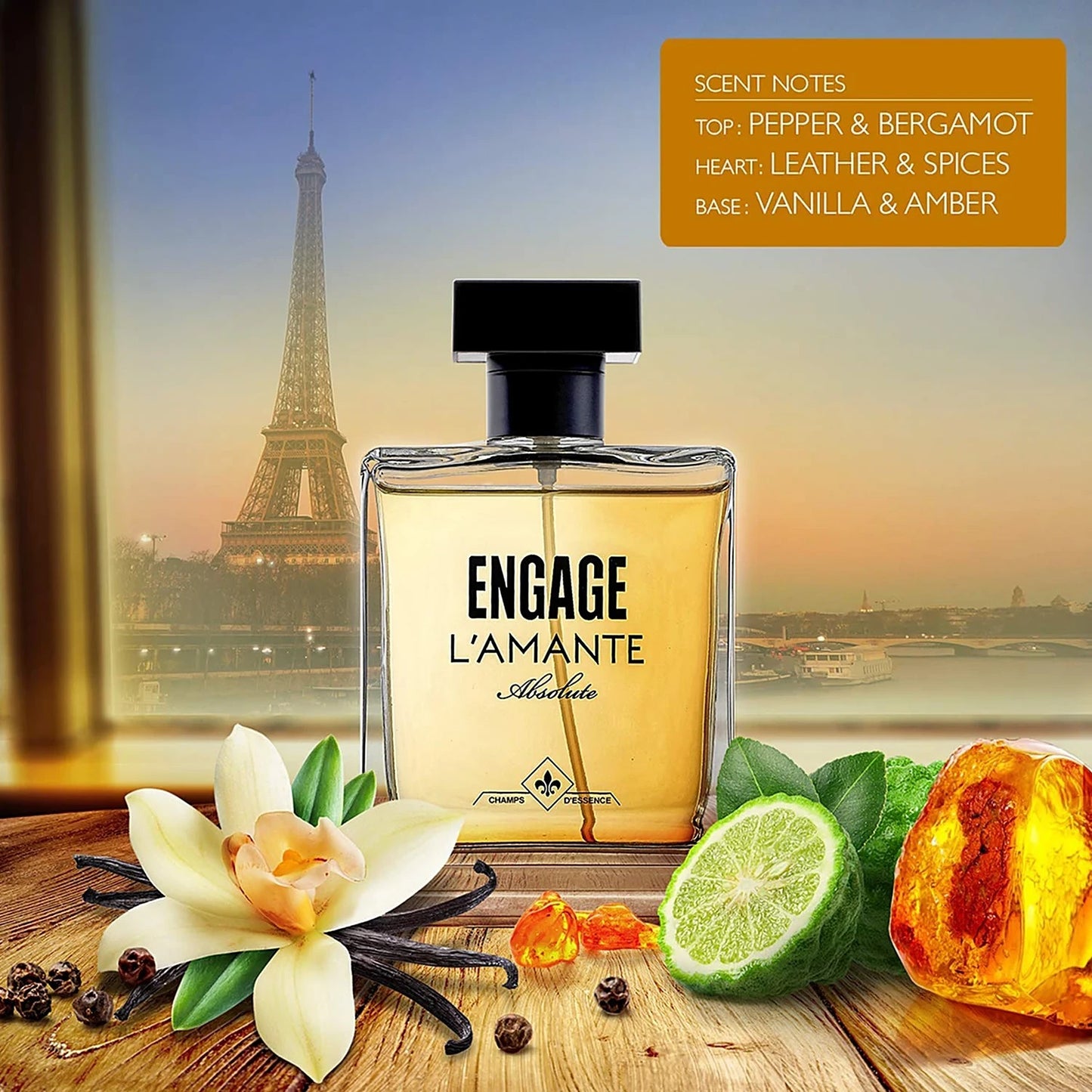 Engage L'amante Absolute Eau De Parfum - For Men, Spicy, 100 ml