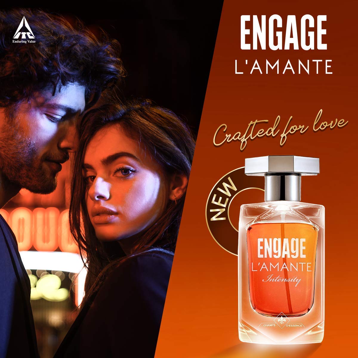 Engage L'amante Intensity Eau De Parfum for Women, Woody Fragrance Scent, Premium Perfume for Women, Long Lasting and Skin Friendly, 100ml