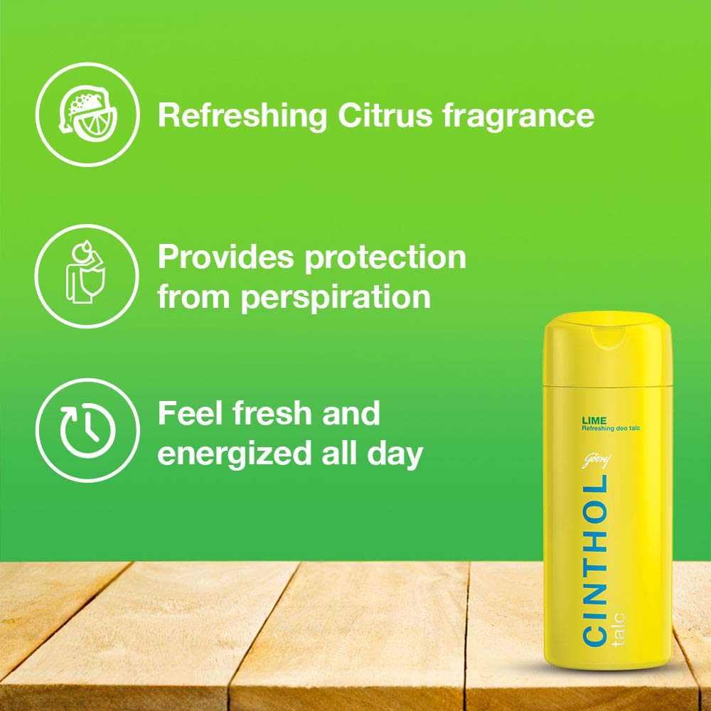 Cinthol Refreshing Deo Talc - Lime, 300 g
