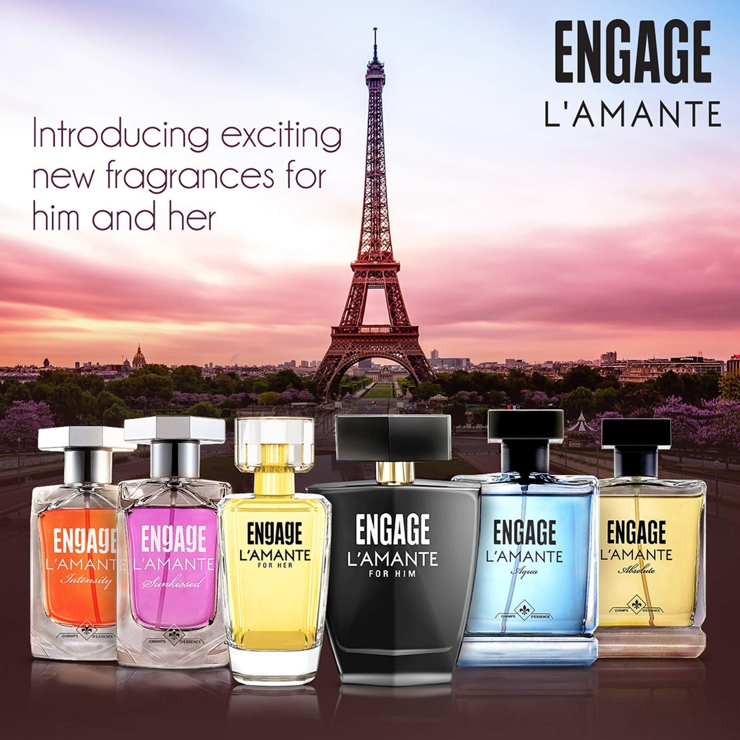 Engage L'amante Intensity Eau De Parfum for Women, Woody Fragrance Scent, Premium Perfume for Women, Long Lasting and Skin Friendly, 100ml