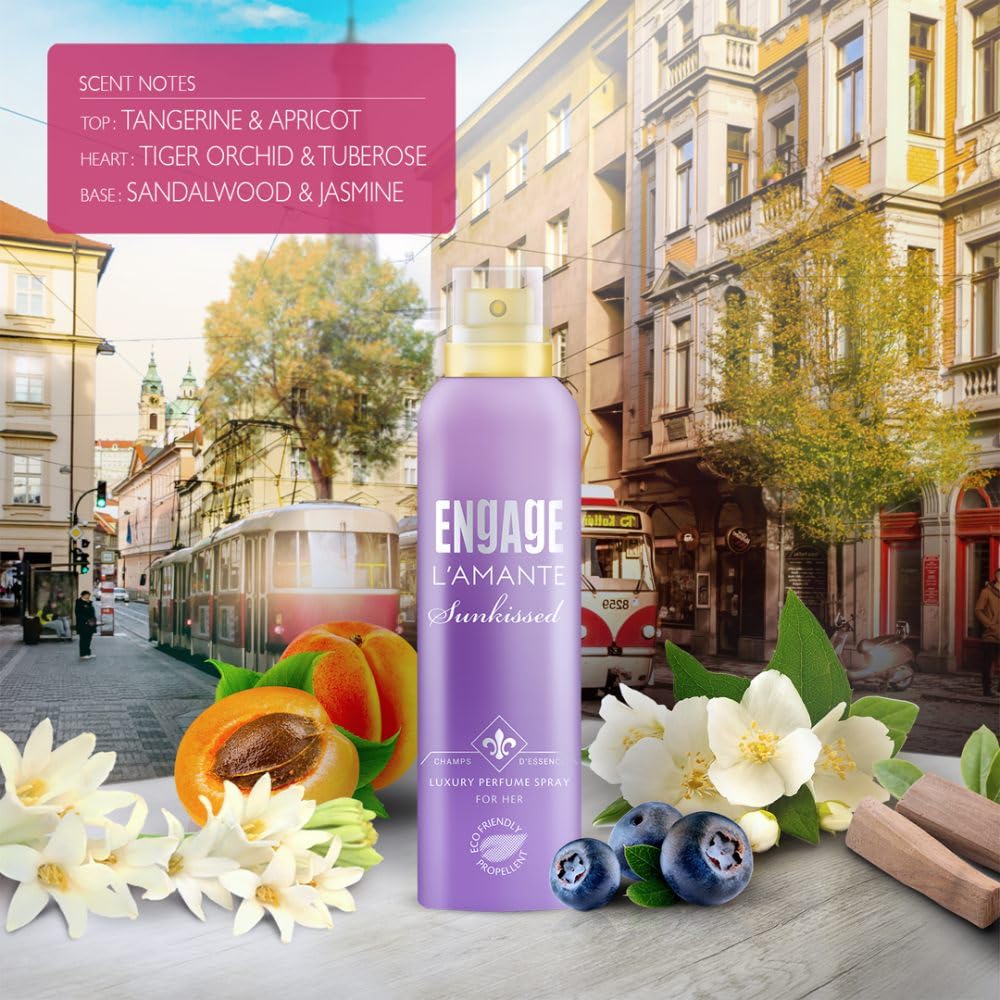 Engage L'amante Sunkissed for Her BOV Perfume for Women, 125ml