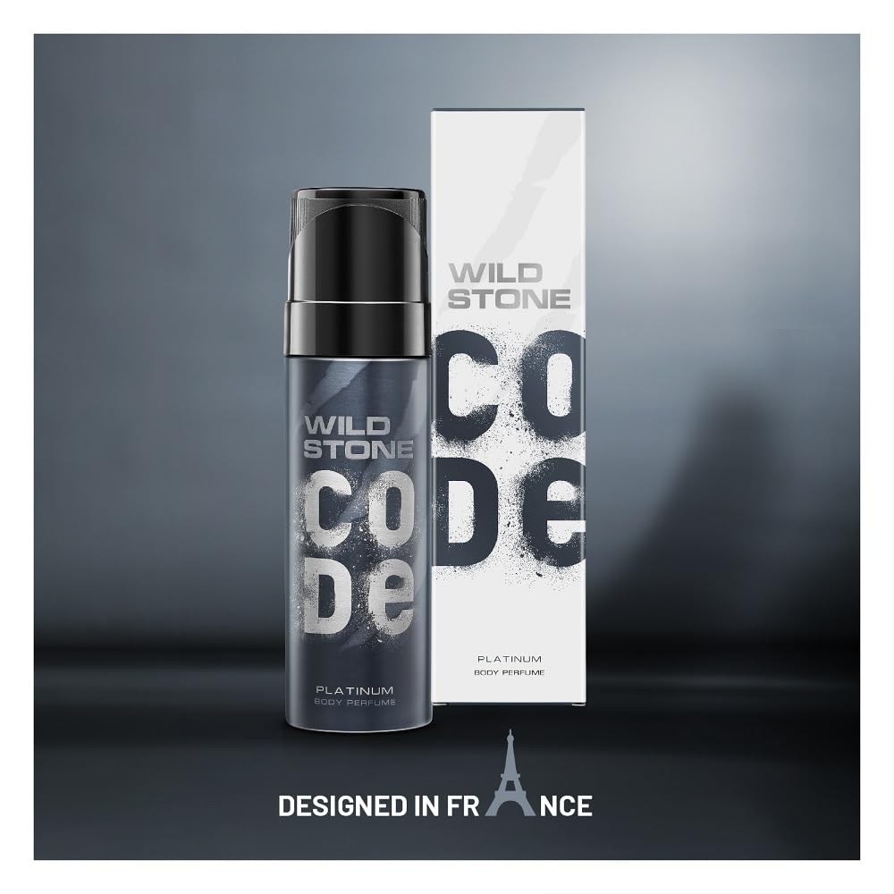 Wild Stone CODE Platinum Body Perfume for Men, 150ml | No Gas Deodorant | Long Lasting Body Spray