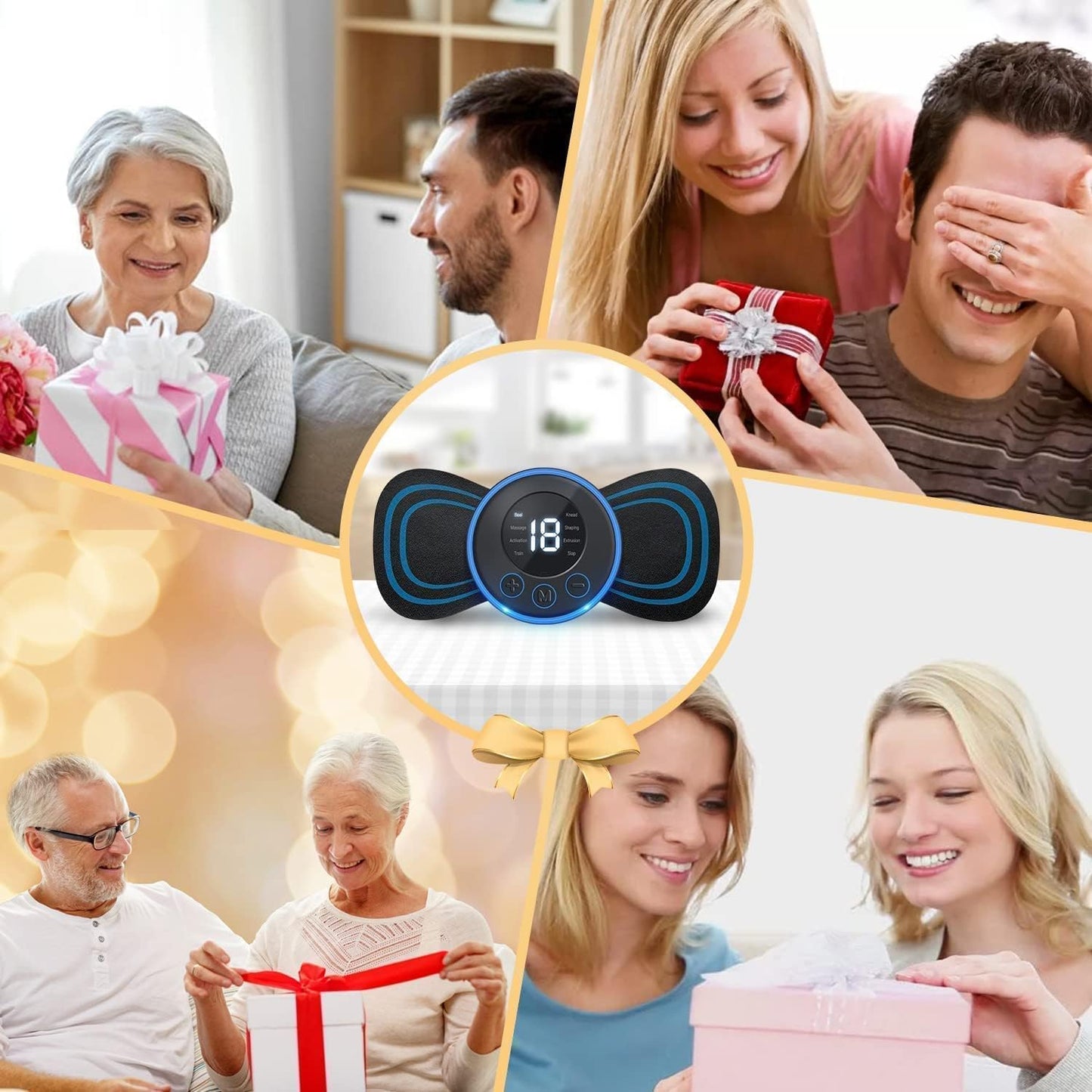 Butterfly Electric Massager for Pain Relief, Slimming & Muscle Relaxation | Portable, Rechargeable, Mini Body Massager for Neck, Shoulder, Back, Arms & Legs