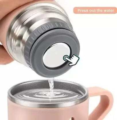 Vacuum Flask Bottle with Cup Set 500ml (Pink)