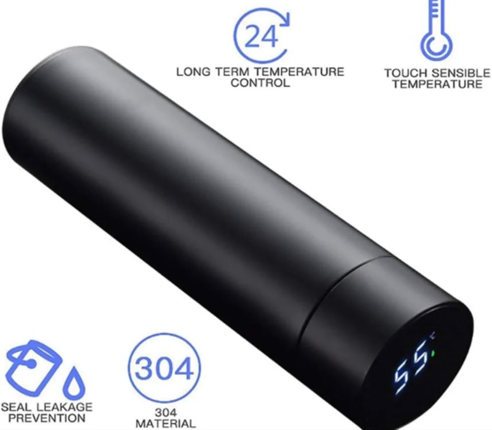 Stainless Steel Digital Temperature Water Bottle, 500 mL