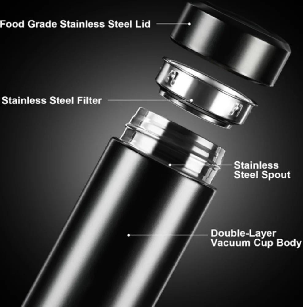Stainless Steel Digital Temperature Water Bottle, 500 mL