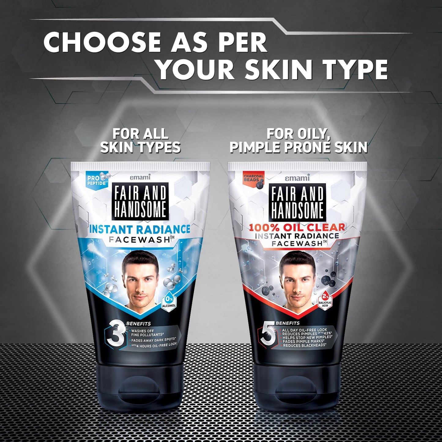 Fair And Handsome 100% Oil Clear Instant Radiance Face Wash™, 100g