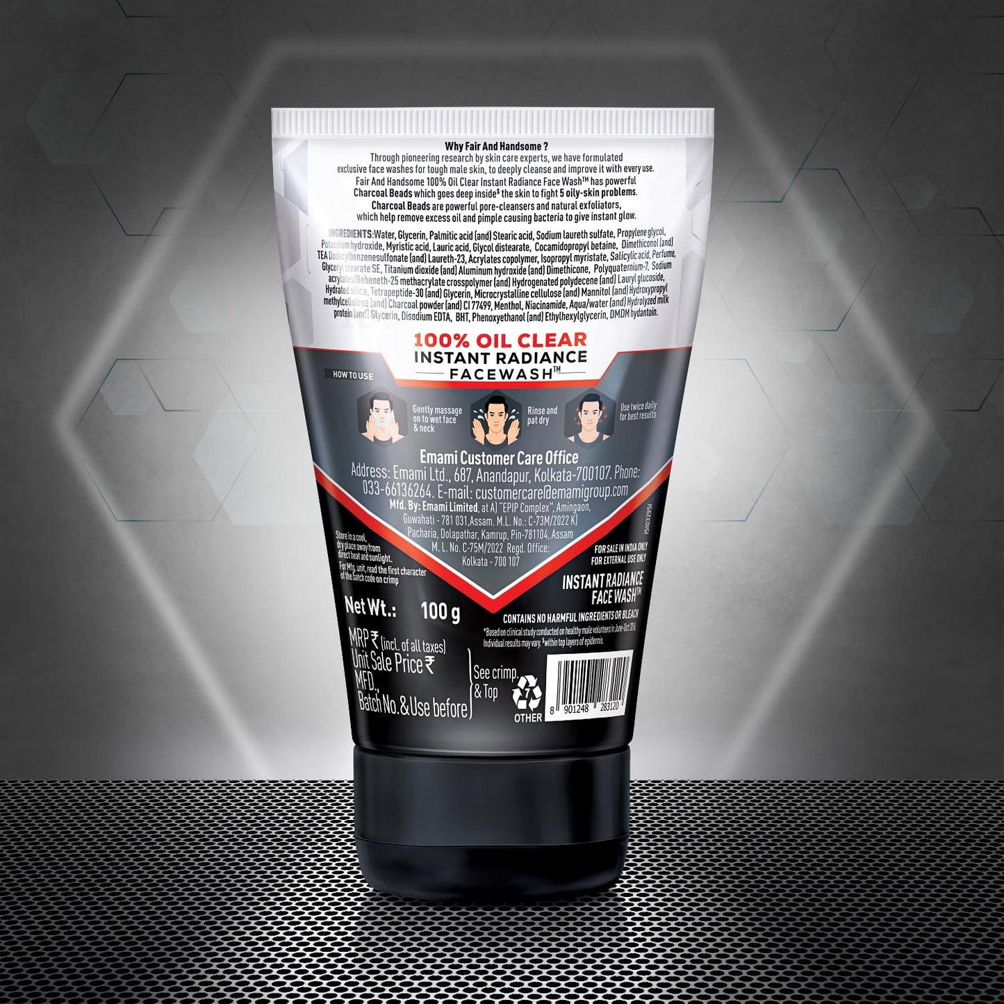 Fair And Handsome 100% Oil Clear Instant Radiance Face Wash™, 100g