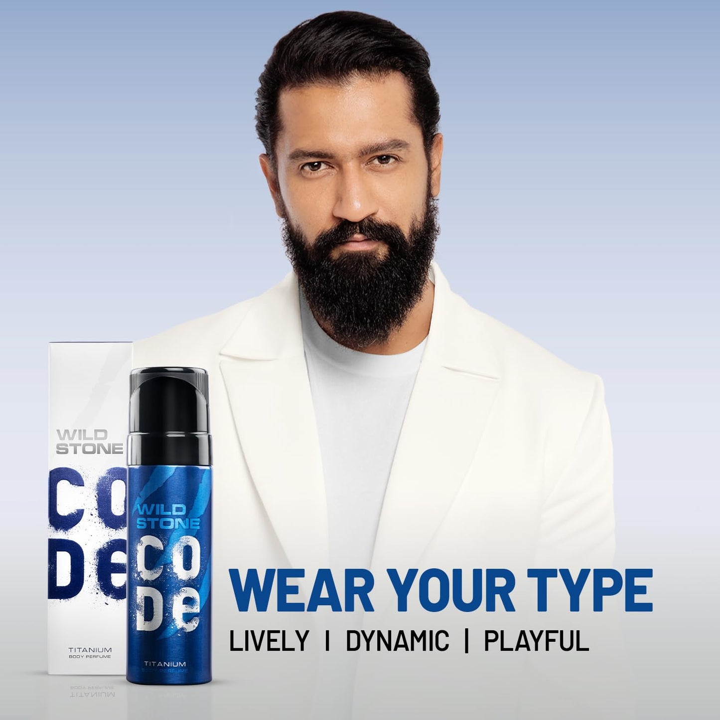 WILD STONE CODE Titanium Long Lasting No Gas Body Perfume For Men, 150Ml, Spray