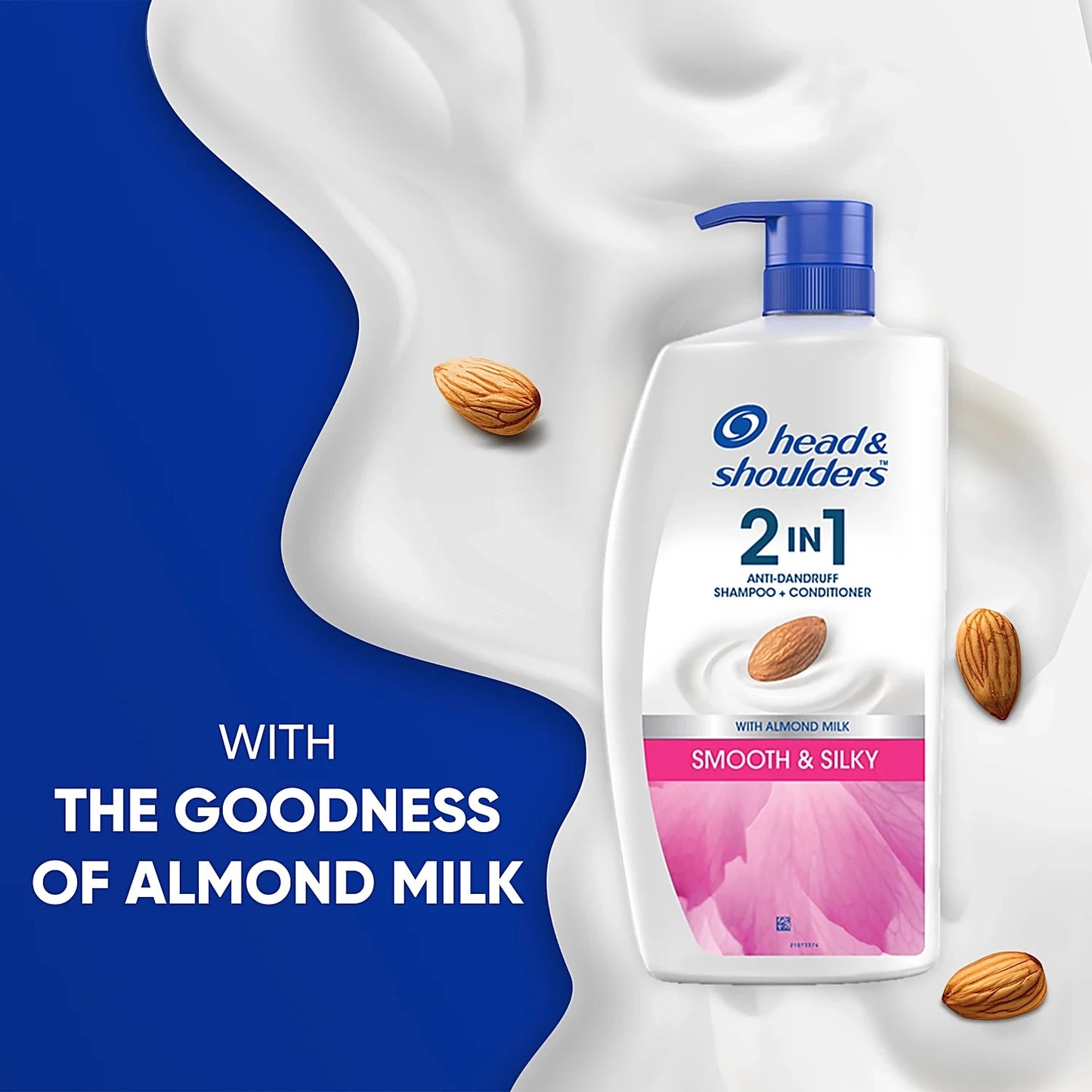 Head & Shoulders Smooth & Silky 2 in 1 Anti-Dandruff Shampoo + Conditioner, Upto 100% Dandruff Free, 1 L