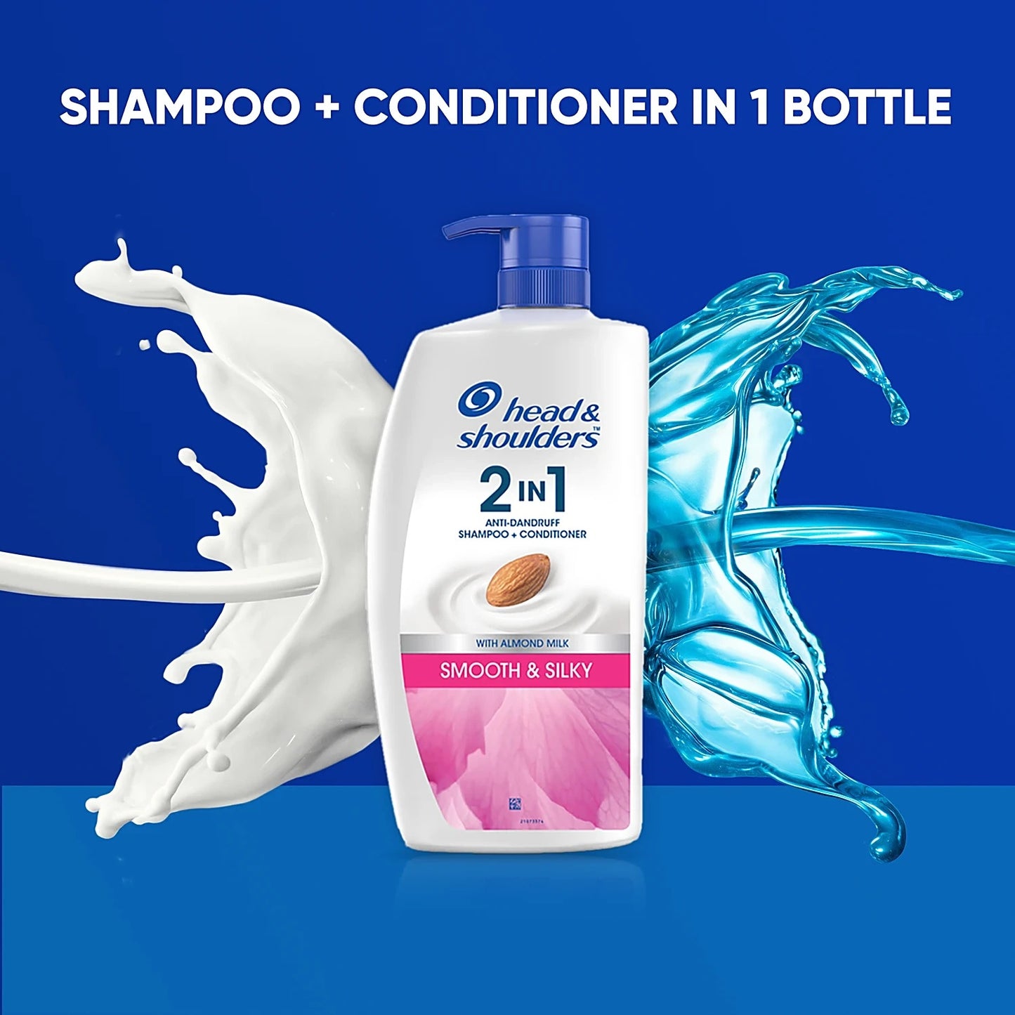 Head & Shoulders Smooth & Silky 2 in 1 Anti-Dandruff Shampoo + Conditioner, Upto 100% Dandruff Free, 1 L