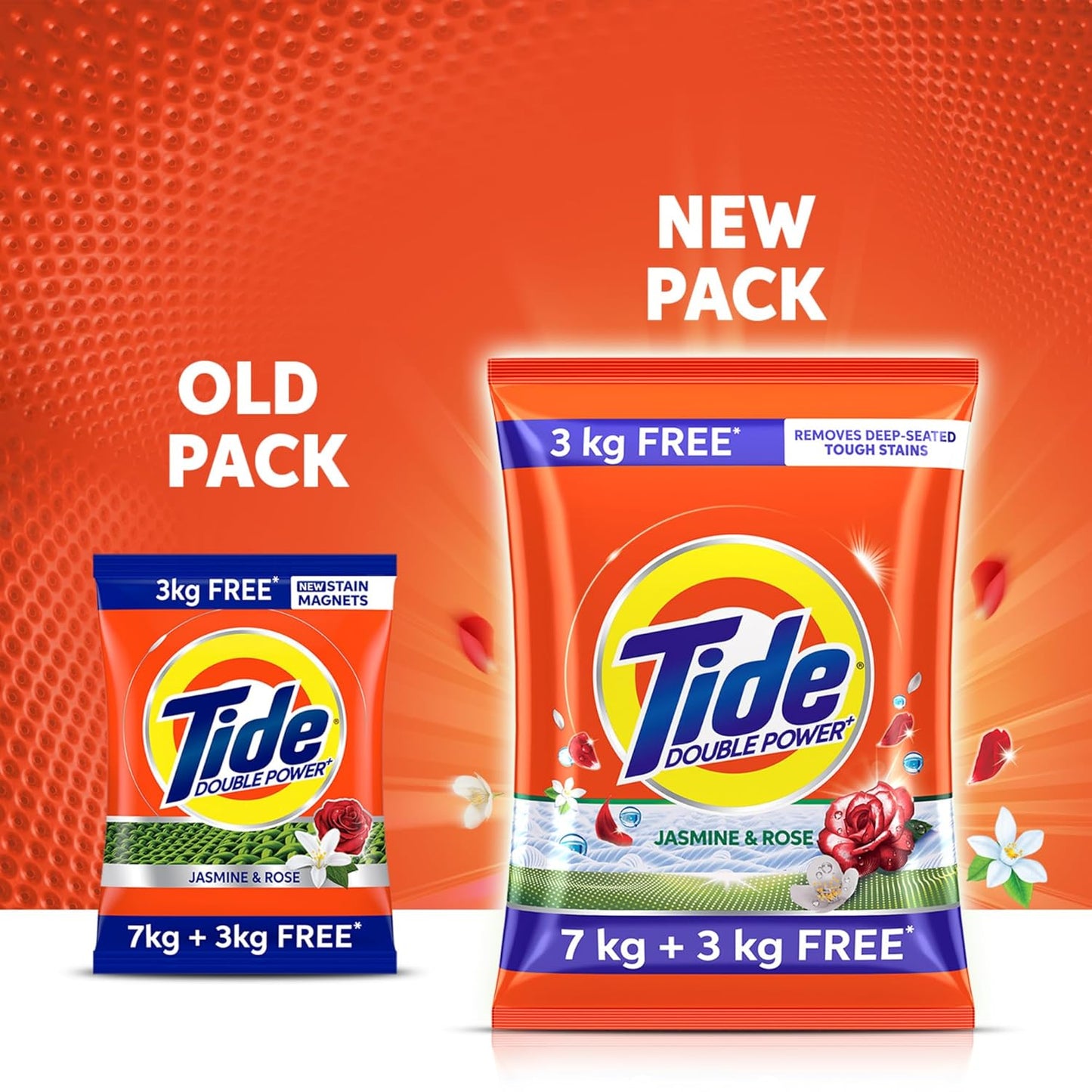 Tide Plus Double Power Detergent Washing Powder Jasmine & Rose 7kg + 3kg FREE
