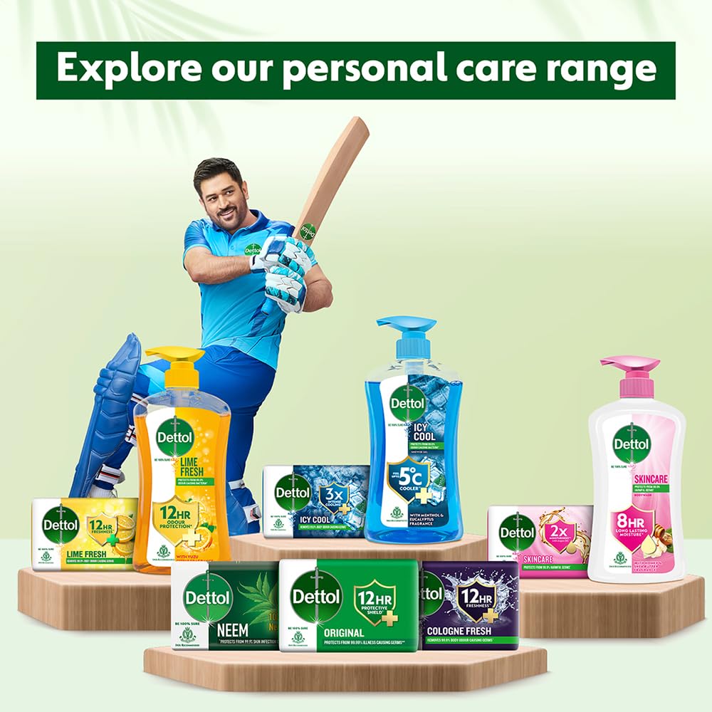 Dettol Body Wash and Shower Gel for Women and Men, Lime Fresh - 500ml | Soap-Free Bodywash | 12h Odour Protection