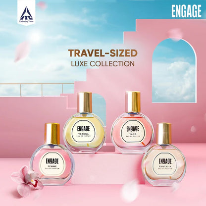 Engage Gift Assorted Luxury Perfume Set - For Women, 100ml, Long Lasting, Assorted Pack, Birthday Gift, Anniversary Gift, 25ml x 4