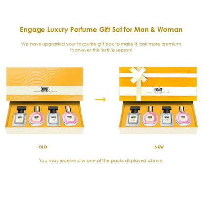 Engage Gift Assorted Luxury Perfume Set - For Men & Women, 100ml, Long Lasting, Assorted Pack, Wedding Gift, Anniversary Gift, 25ml x 4
