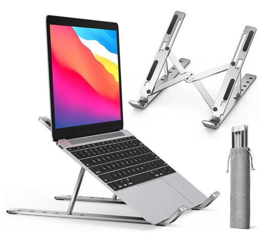 Laptop Stand, Metal 10-90 Degree Premium Aluminum Laptop Stands Suitable for Travelling