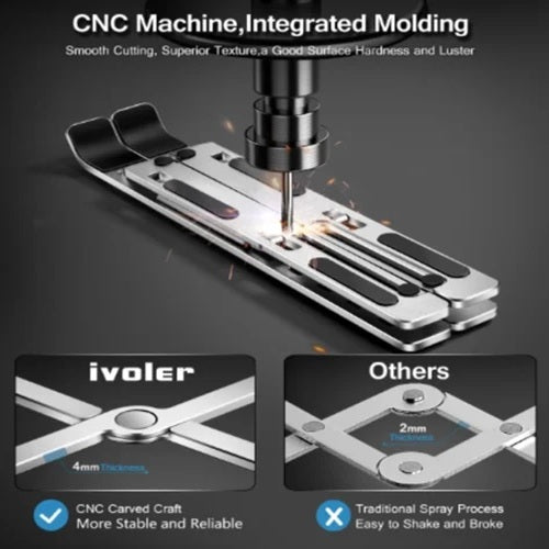 Laptop Stand, Metal 10-90 Degree Premium Aluminum Laptop Stands Suitable for Travelling
