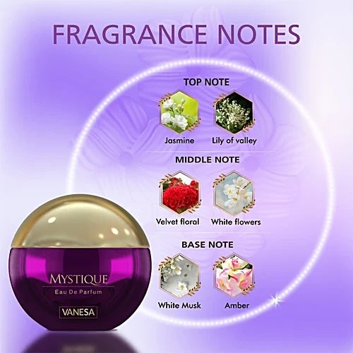 Vanesa Mystique Perfume - Aromatic Fragrance, For Women, 50 ml