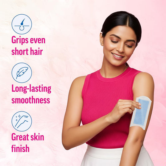 Veet Half Body Waxing Strip Kit for Sensitive Skin - 8 Strips