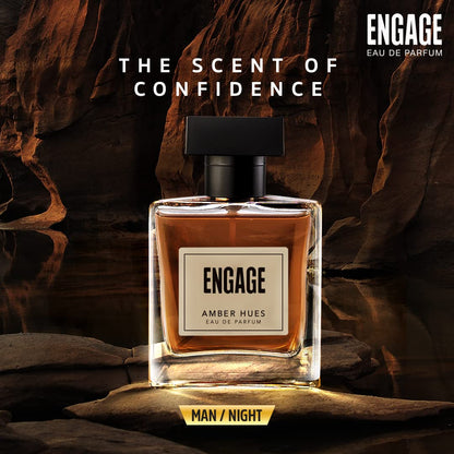 Engage Amber Hues Perfume for Men Long Lasting Smell, Ambery and Warm Fragrance Scent, for Special Occasions, Gift for Men, 100ml
