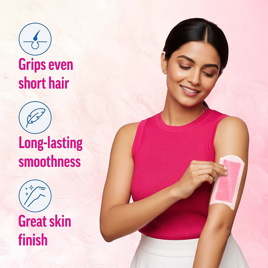 Veet Professional Waxing Strips Kit - For Normal Skin, 8 pcs