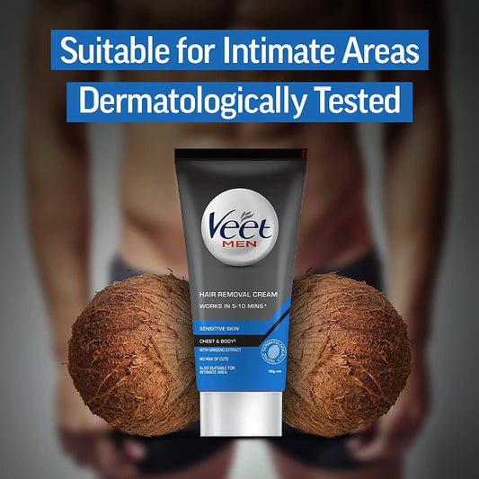 Veet Hair Removal Cream - For Men, Sensitive Skin, 50 g
