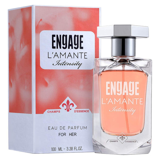 Engage L'amante Intensity Eau De Parfum for Women, Woody Fragrance Scent, Premium Perfume for Women, Long Lasting and Skin Friendly, 100ml