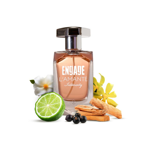 Engage L'amante Intensity Eau De Parfum for Women, Woody Fragrance Scent, Premium Perfume for Women, Long Lasting and Skin Friendly, 100ml