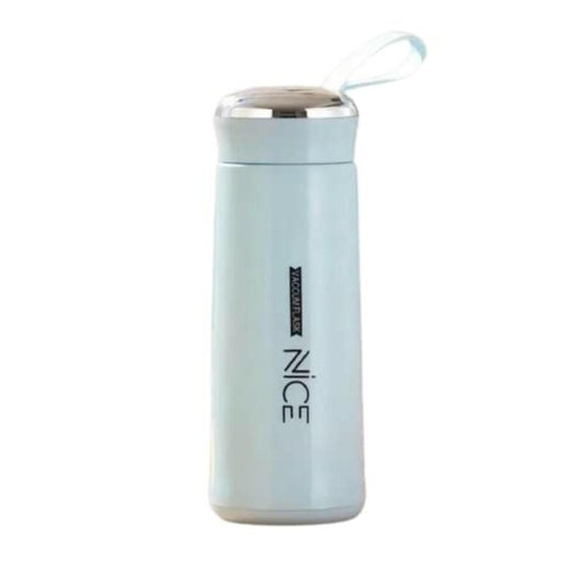 NICE Handy Water Bottle 400 ml, Leak-Proof Screw Cap, Easy Carry Loop, BPA-Free Plastic, Travel, Gym & Office Use (Blue)