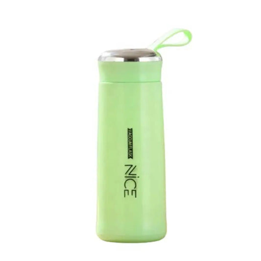 NICE Handy Water Bottle 400 ml, Leak-Proof Screw Cap, Easy Carry Loop, BPA-Free Plastic, Travel, Gym & Office Use (Green)