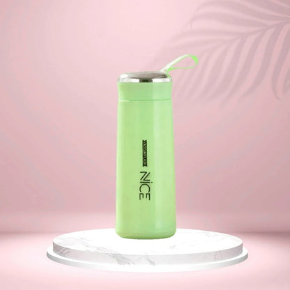 NICE Handy Water Bottle 400 ml, Leak-Proof Screw Cap, Easy Carry Loop, BPA-Free Plastic, Travel, Gym & Office Use (Green)