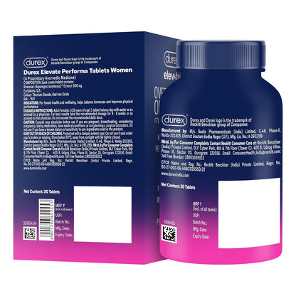 Durex Elevate Performa Tablets For Women, 30 Tablets