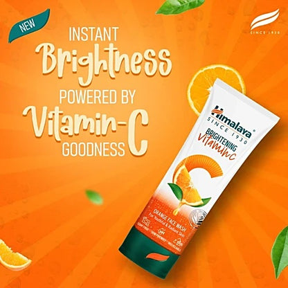 Himalaya Brightening Vitamin C Orange Face Wash, 100 ml