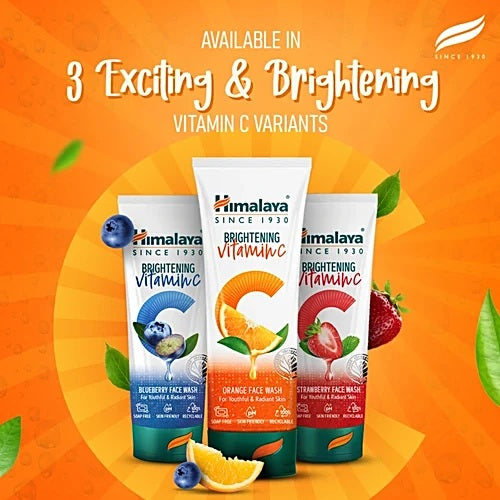 Himalaya Brightening Vitamin C Orange Face Wash, 100 ml
