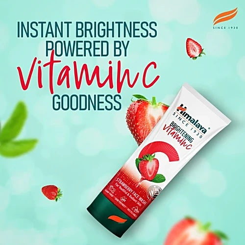 Himalaya Brightening Vitamin C Strawberry Face Wash, 100 ml