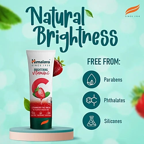 Himalaya Brightening Vitamin C Strawberry Face Wash, 100 ml